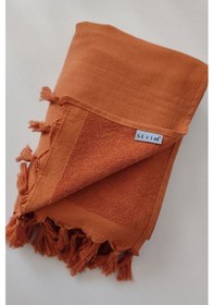 Resim %100 Pamuk Havlu Peştemal 90x170cm - Plaj & Havuz Havlusu 