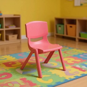 Resim Mobetto 2 Adet Kreş Anaokulu Çocuk Sandalyesi Sert Plastik Turkuaz/Pembe Modern Tasarım 