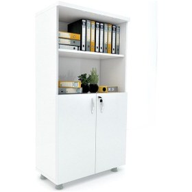 Resim Modüler Dünyası Kapaklı Kitaplık Dosya Dolabı Beyaz - 80X38X153 (307767642) Beyaz 