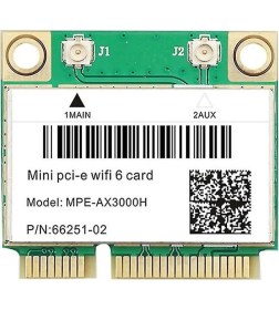 Resim Store Of Wifi MPE-AX3000H Intel Ax200 Çipli Wi-Fi 6 802.11ax Çift Bant 3000 Mbps Half Mini PCI-e Ağ Kartı + Bluetooth 5.2 