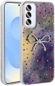 Resim Galaxy S24 FE Kılıf Kamera Korumalı Figürlü Ponti Silikon Kapak Lila 