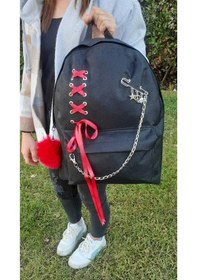 Resim Çanta Unisex Kore Model Sırt Çantası 