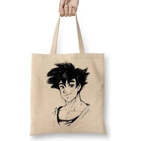 Resim Baskı Dükkanı Goku Super Dragon Ball Bez Çanta Uzun Saplı 