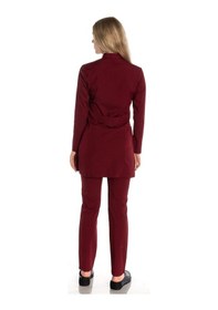 Resim Bordo Soft Likra Tesettür Takım 