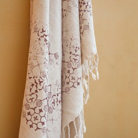 Resim Tripolis Keten Peştemal - 90x170 cm / Kahve 