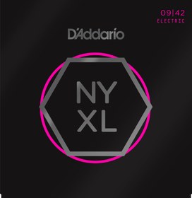 Resim D'Addario NYXL0942 NYXL Nickel Elektro Gitar Teli - Super Light (9-42) 