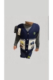 Resim MODA AMBER Trend Arabalı Model Erkek Bebek Örme Çocuk Yeleği 