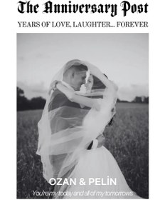 Resim Anılarınızın Manşeti: Kişiye Özel Gazete Portresi - Kişiye Özel Gazete Posteri - Anılarınızın Manşeti / Çerçevesiz Al / Çerçevesiz 