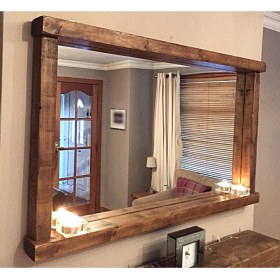 Resim Ağaç Atölyesi - Ahşap Ceviz Rengi Dresuar Aynası 75cm (Aynasız) 