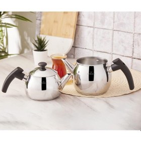 Resim Karaca Adelya İndüksiyon Tabanlı Mini Boy Siyah Çaydanlık Takımı 