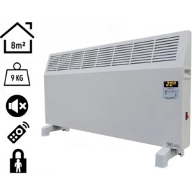 Resim Elektrokonfor Konvektör 500W Dijital Elektrikli Isıtıcı Beyaz 