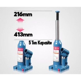 Resim STAXX POWER Pro 5 Ton Kapasiteli Araba Krikosu 5 Yıl Garantili Germany Quality 41.3 Cm Max 