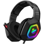 Resim Onıkuma K10 Baş Üstü Rgb Oyuncu Kulaklığı 50 Mm Sürücü Ünitesi Yüksek Hassasiyetli Ayarlanabilir Mikrofon Geniş Uyumluluk 