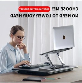 Resim 360 Derece Dönen Katlanabilir Laptop Standı - Hafif Ve Taşınabilir 