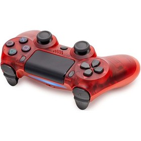 Resim Büro Ev Ofis Oyun Konsolu İçin Kırmızı Transparan Ps4 Gamepad Oyun Kolu 
