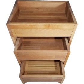 Resim Woodlife Otel Açık Büfeleri Için Ahşap Ekmeklik 3 'lü Set 