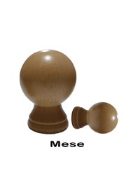 Resim Perdemix Ahşap Rustik Top Başlık 2 Adet Meşe 