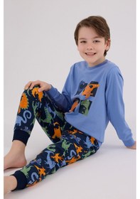 Resim Rolypoly Erkek Çocuk Mavi Pijama Takımı 5274-48637 Mavi 