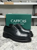 Resim Caffcas Hakiki Deri Siyah Oxford Günlük Erkek Ayakkabı 1405-42 