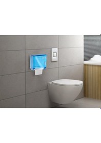 Resim Rulopak Mini Tekçek Tuvalet Kağıdı Dispenseri Transparan Mavi 