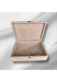 Resim Ahşap Boyanabilir 6 Bölmeli Saat-takı-aksesuar-organizer Kutu 