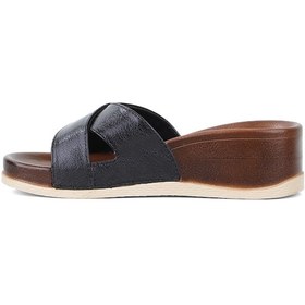 Resim Pierre Cardin 7010 Ortopedik Yüksek Topuk Kadın Terlik 867800000713 01 Siyah Siyah 