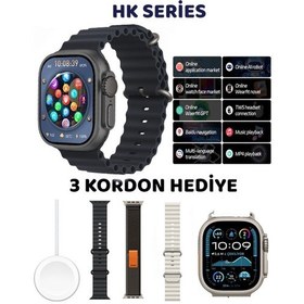 Resim Watch 10 Hk Serisi Tüm Telefonlara Uyumlu Bildirim Whatsap Chatgpt Aktif 