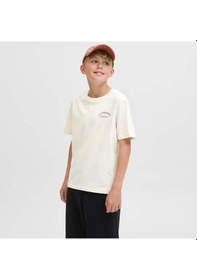 Resim Jack & Jones Jack&jones Brandes Backp Relaxed Erkek Çocuk Ekru Tişört 