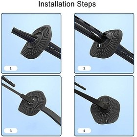 Resim Mavi 2 Adet Evrensel Araba Sileceği Kolu Alt Delik Koruyucu Kapak Cam Sileceği Toz Geçirmez Kapak Silikon Kapak Anti-kir Araba Aksesuarları 
