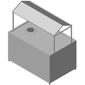 Resim Öztiryakiler Bulaşık Alma Bankosu Sıyırma Hunili. Kasa Raflı 190x110 CM 