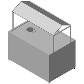 Resim Öztiryakiler Bulaşık Alma Bankosu Sıyırma Hunili. Kasa Raflı 190x110 CM 