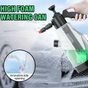 Resim 2L Basınçlı Köpük Sprey Şişesi, Yükseltilmiş Yan Doldurma Çift Portlu Köpük Püskürtücü, Yüksek Yoğunluklu Köpük Sprey Şişesi, Araba Köpük Jeneratörü, Bahçe Sulama 