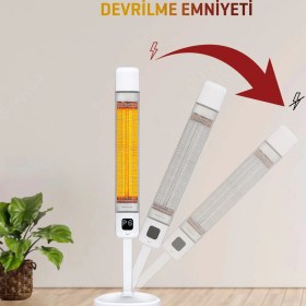 Resim Luxeva Smart-Fr Akıllı Karbon Infrared Ayaklı Isıtıcı IP55 Su Geçirmezlik 2500W 