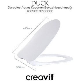 Resim Creavit Terra Rim-off Asma Klozet Ve Duck Duroplast Yavaş Kapanan Kapak Seti 