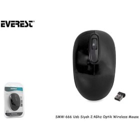 Resim Everest SMW-86 Usb Siyah 2.4Ghz Kablosuz Mouse 