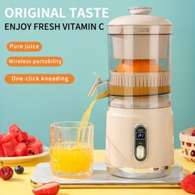 Resim Taşınabilir USB Şarj Edilebilir Narenciye Sıkacağı - 0.5L Kapasite, Lityum Pil, Taze Tatlı Portakal ve Meyve Suyu Yapıcısı, Mutfak Aleti | Modern Mutfak Aleti | Dayanıklı Plastik Yapı 