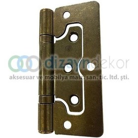 Resim 10 Cm Kelebek Kapı Menteşesi Antik Bronz 