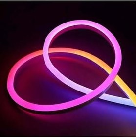 Resim RGB Neon Led 3 Metre, Sese Duyarlı Çok Renkli Led Işık Şeridi 