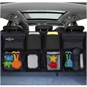 Resim figiza Oto Araç Bagaj Düzenleyici Çanta Araç Içi Eşya Düzenleyici Bod Oto Bagaj Organizer 8 Cepli Fileli 