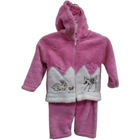 Resim Cebeciticaret Kız Bebek Pembe Alt Üst Takım %100 Pamuklu Pembe-0-6 Ay Pembe 