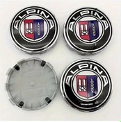 Resim Xuweiwei 4 Pcs 68mm Bmw Alpina Jant Kapakları Merkez Kapakları Koruma Ve Görünüm 