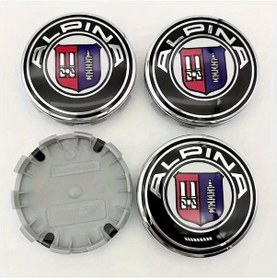 Resim Xuweiwei 4 Pcs 68mm Bmw Alpina Jant Kapakları Merkez Kapakları Koruma Ve Görünüm 