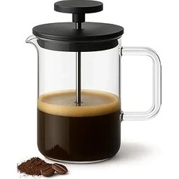 Resim Uravas Store Simax French Press, 0,40 L Cam Kahve ve Çay Demliği, Borosilikat Cam, Bpa Içermez, Isıya Dayanıklı, 