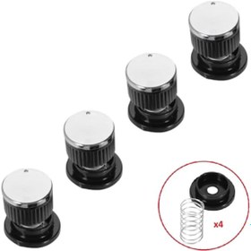 Resim Kumtel Uyumlu Düğme 4 Lü Takımı Ankastre Set Üstü Ocak Düğmesi Siyah - 511377554 