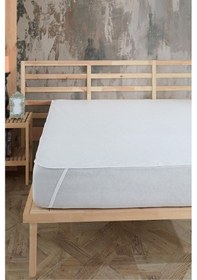 Resim Divanev Battal Çift Kişilik 220x200 Cm Mikro Kumaş Köşe Lastikli Alez Sıvı Geçirmez Mikro Alez Beyaz 