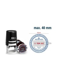 Resim Colop R40 Tarih Kaşe Tr/24 Saat Siyah Kasa Kırmızı Keçe - 40 MM 