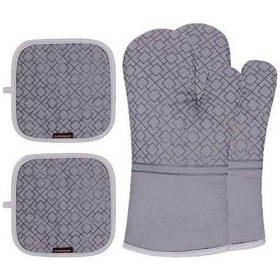 Resim Trendooze Pratik Isıya Dayanıklı Eldiven & Taban Seti - 2 Eldiven + 2 Taban - Gri 