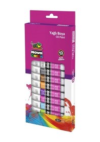 Resim Red Apple Yağlı Boya Seti 12x12 ml 25x35 Tuval Spatül Seti 