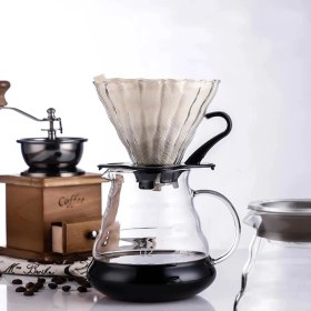 Resim Ily Black Jasmine Cam Kahve Demleme Seti 