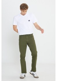 Resim Wrangler Texas Slim Fit Erkek Jean Pantolon W12s004801 Haki 